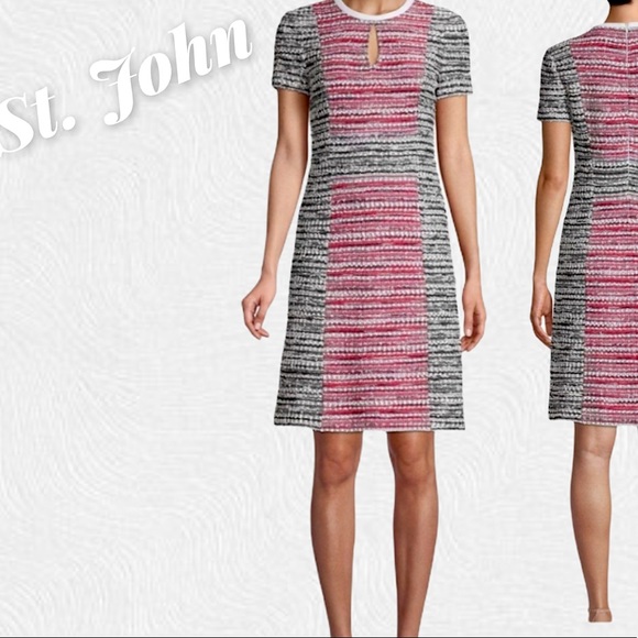 St. John Dresses & Skirts - St. John Amelia Keyhole Knot Tweed Dress